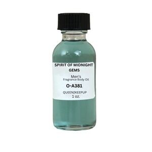 Spirit of Midnight Gems Men's Body Oil All Natural Luxurious Spicy Refined 1 oz